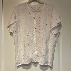 Emerson Fry White Confetti Top OS